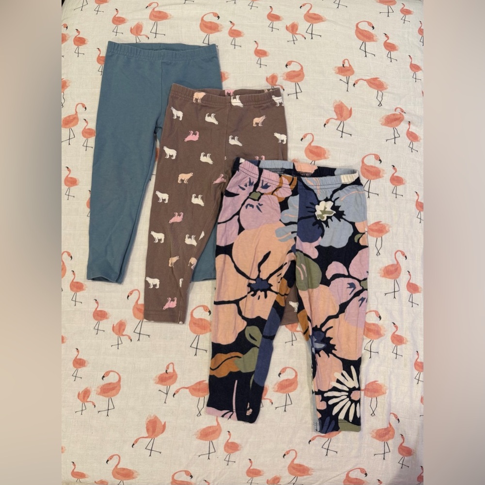 Set of 3 Colorful Patterned Leggings Set